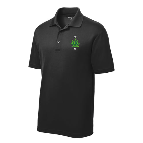 Words of Wonder IYKYK Embroidered Polo- Black