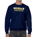 Michigan Figure Skating Maize Block Crewneck - Navy