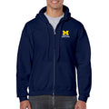 UMSSW Block M Hooded Zip Sweatshirt - Navy