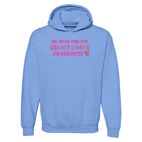 Fourth Quarter Faith Breast Cancer Awareness Hooded Pullover Sweatshirt - Royal Blue