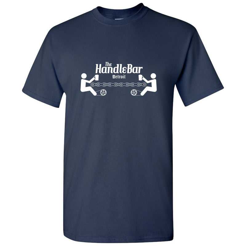 HandleBar Detroit Basic Cotton T-Shirt - Heather Navy