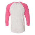Pinnies Raglan Logo - Heather White/Vintage Pink