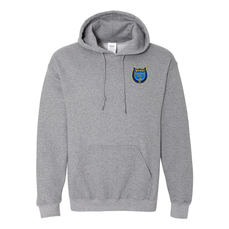 NYPD Equestrian Sport Logo Hoodie Left Chest - Graphite Heather