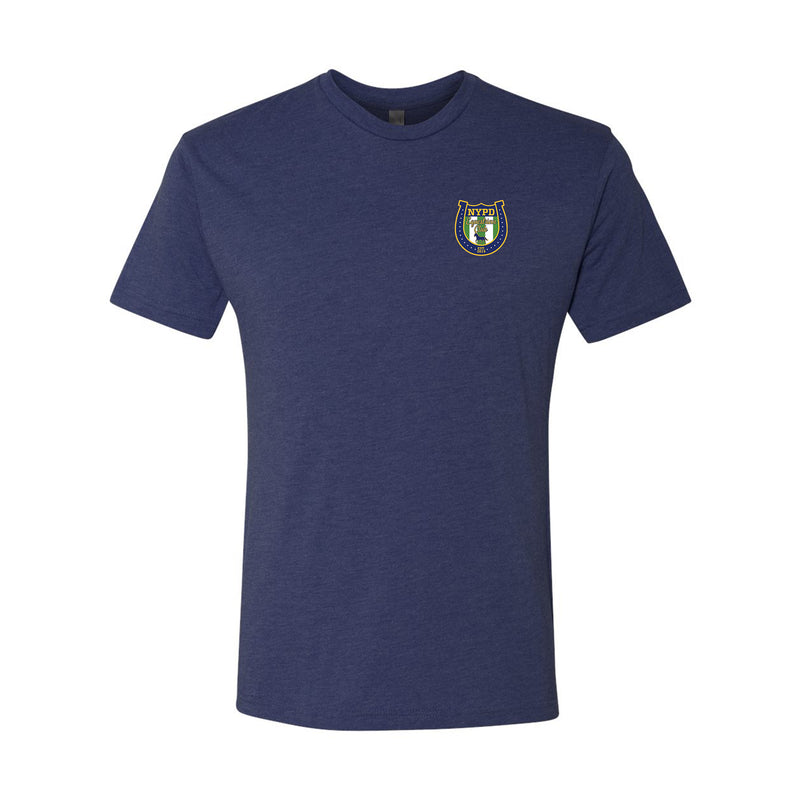 NYPD Equestrian Traditional Logo T-shirt Front Only - Navy