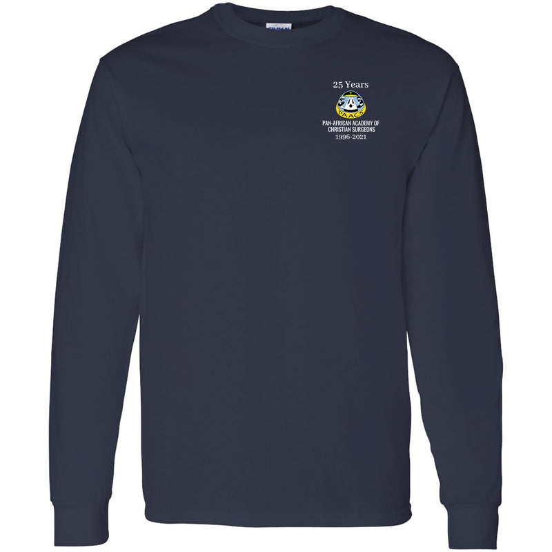 PAACS Printed Long-Sleeve Unisex T-Shirt - Navy
