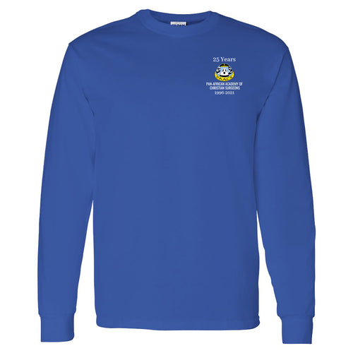 PAACS Printed Long-Sleeve Unisex T-Shirt - Royal