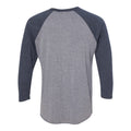 Put It On Petes Tab Triblend 3/4 Sleeve Raglan - Premium Heather / Vintage Navy