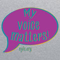 My Voice Matters Hooded Sweatshirt - Sport Grey