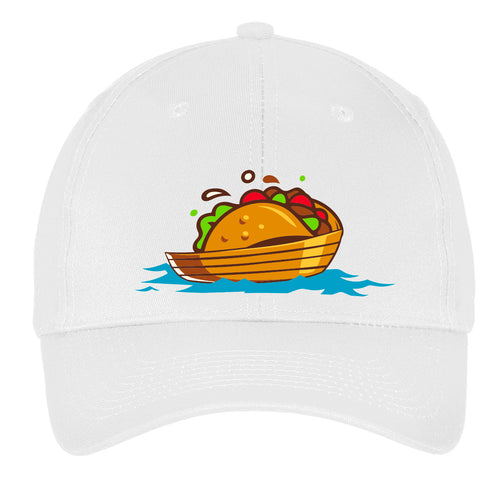 Taco Boat Baseball Cap - White