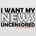 Brothers Uncensored News Uncensored 3/4 Sleeve Baseball Raglan - Heather White / Vintage Black