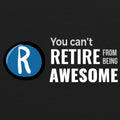 You Can't Retire From Being Awesome Unisex T-Shirt - Vintage Black