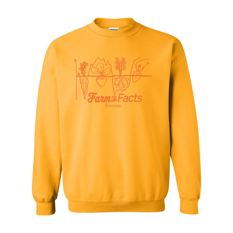 Farm 2 Facts Coral Print Sweatshirt - Gold