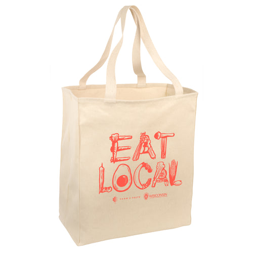 Farm 2 Fact Eat Local Tote Bag - Natural