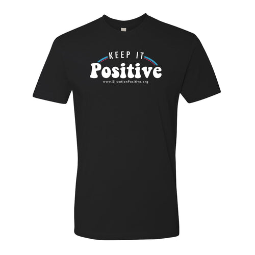 Retro Keep It Positive Unisex T-Shirt - Black