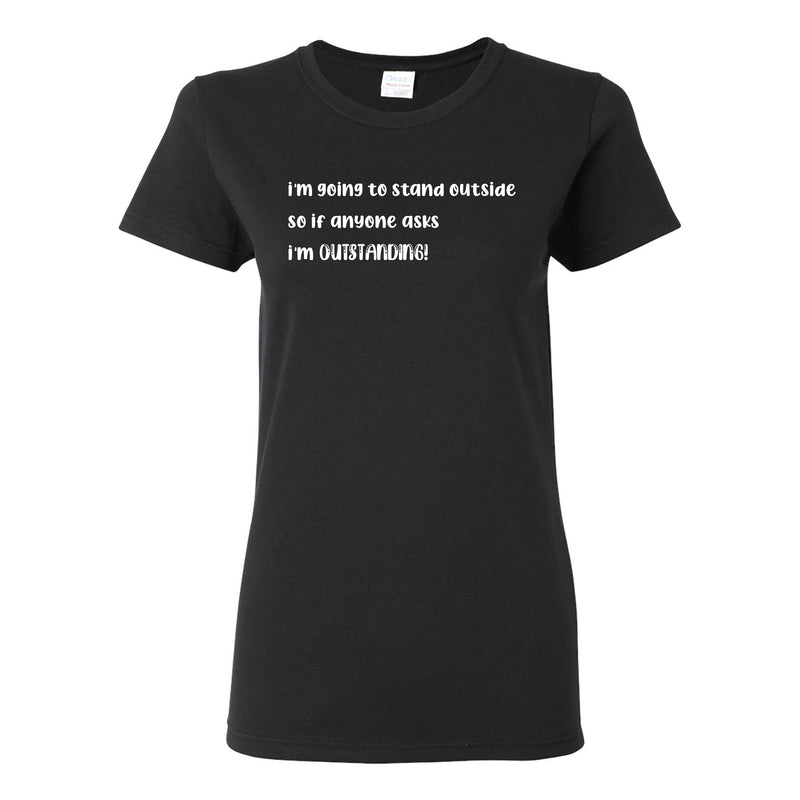 I'm Outstanding Women's Cotton T-Shirt - Black