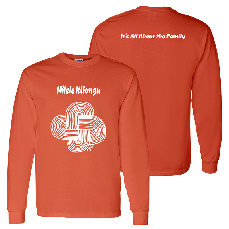 Milele Kifungu Unisex Long-Sleeve T-Shirt - Orange
