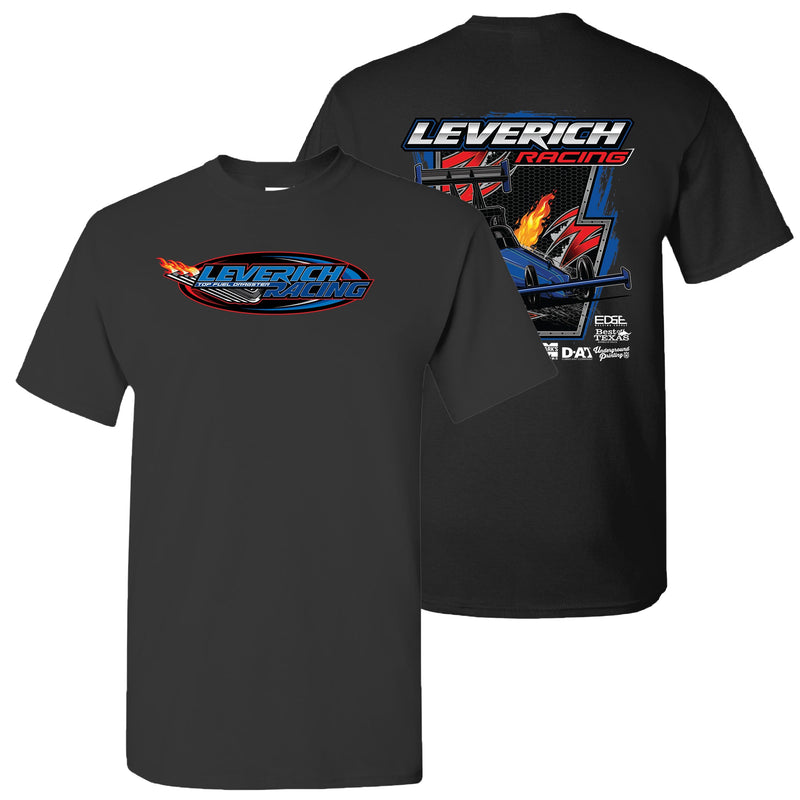 Leverich Racing Two Sided Graphic Logo T-Shirt - Black