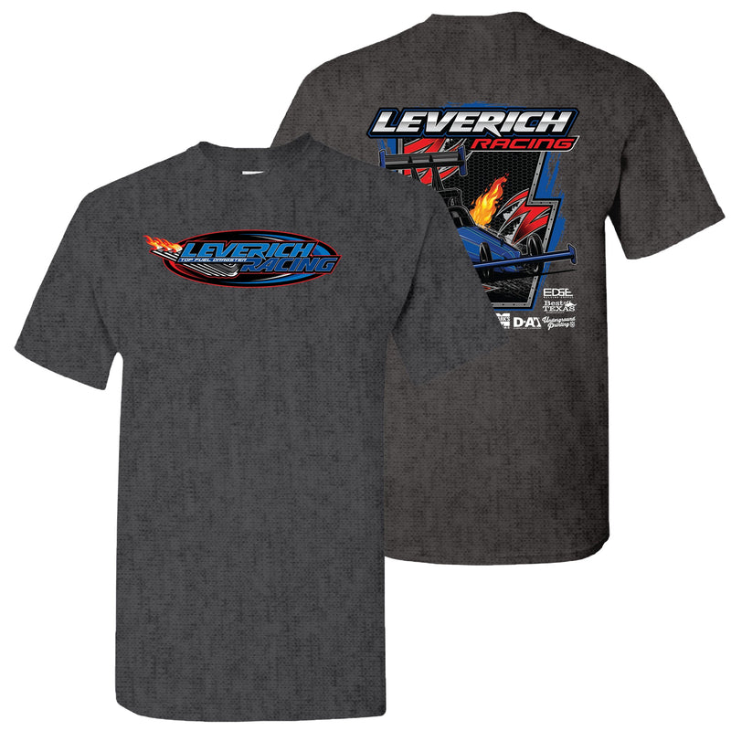 Leverich Racing Two Sided Graphic Logo T-Shirt - Dark Heather