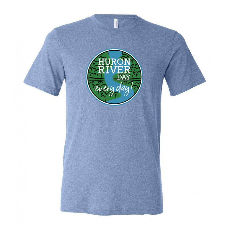 Huron River Day Unisex T-Shirt - Blue Triblend