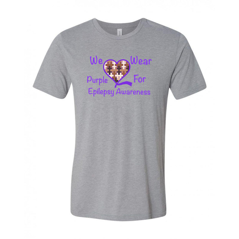 Fourth Quarter Faith We Wear Purple Unisex T-Shirt - Athletic Grey