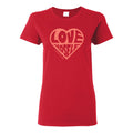 Rootead Logo Ladies T-shirt-Red