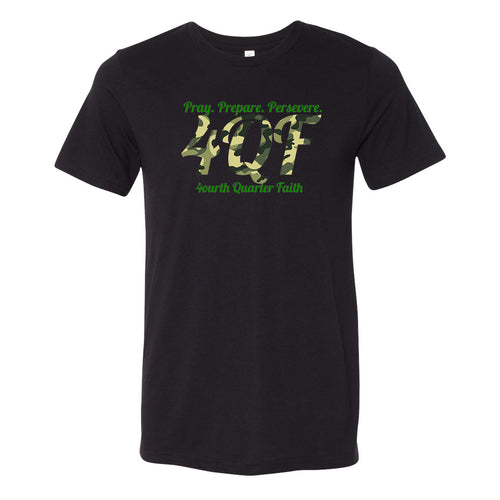Fourth Quarter Faith Camo Unisex T-Shirt - Black