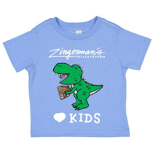 Zingerman's Deli Dino Toddler T-Shirt - Carolina Blue