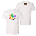 Rootead Rainbow Drums Tee- White