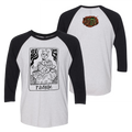 Rootead Nothing For Us Without Us Baseball Tee- Vintage Black / Heather White