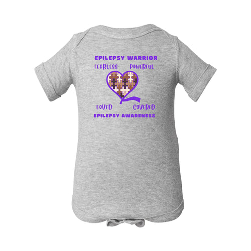 4th Quarter Faith Epilepsy Warrior Onesie- Heather
