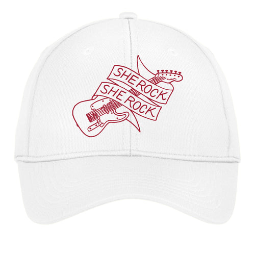 She Rock Guitar Logo Hat - White