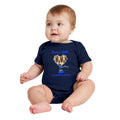 Fourth Quarter Faith Born a Fighter Down Syndrome Awareness Baby Creeper- Navy