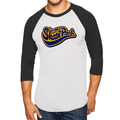 Ann Arbor Skate Park Baseball T-Shirt- Vintage Black / Heather White