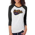 Ann Arbor Skate Park Baseball T-Shirt- Vintage Black / Heather White