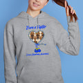 Fourth Quarter Faith Born A Fighter Down Syndrome Awareness Pullover Hooded Sweatshirt- Sport Grey