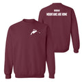 Brobrah Skier Mountains Are Home Crewneck Sweatshirt- Maroon