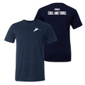 Brobrah Skier Chill and Thrill Triblend T-Shirt- Navy Solid Triblend