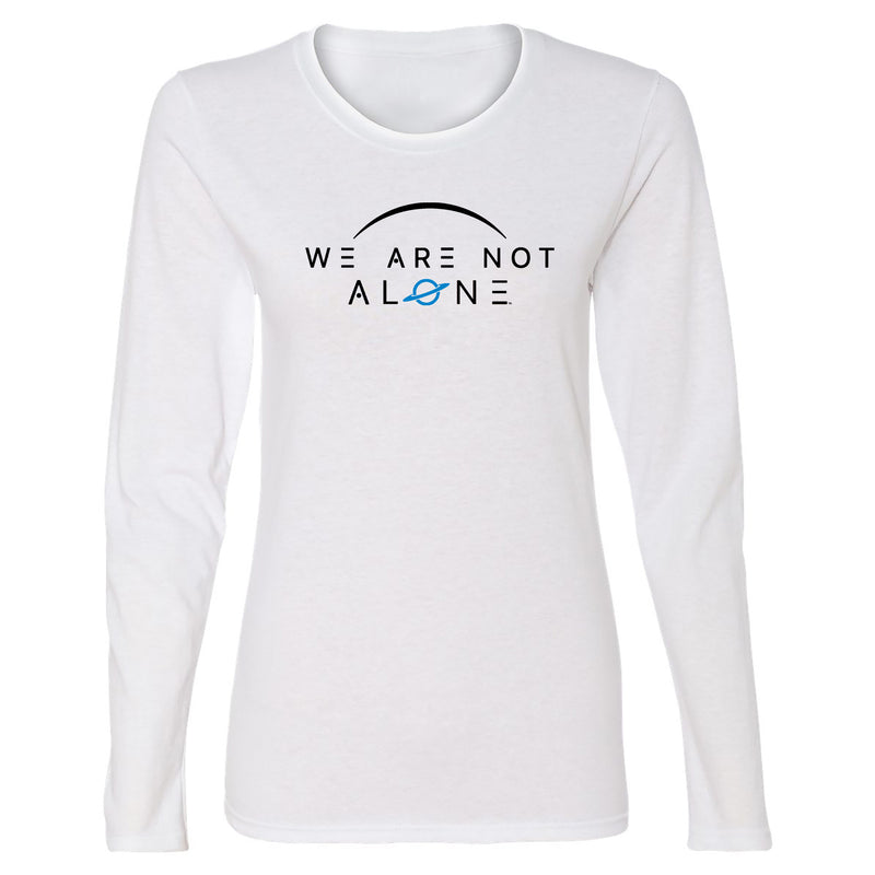 We Are Not Alone Ladies Longsleeve T-Shirt- White