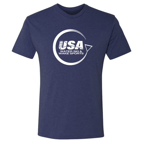 USAWSWS - Circular White Logo T-Shirt - Navy