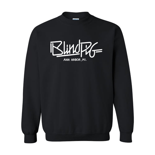 Blind Pig Typeface 1 Heavy Cotton Sweatshirt - Black