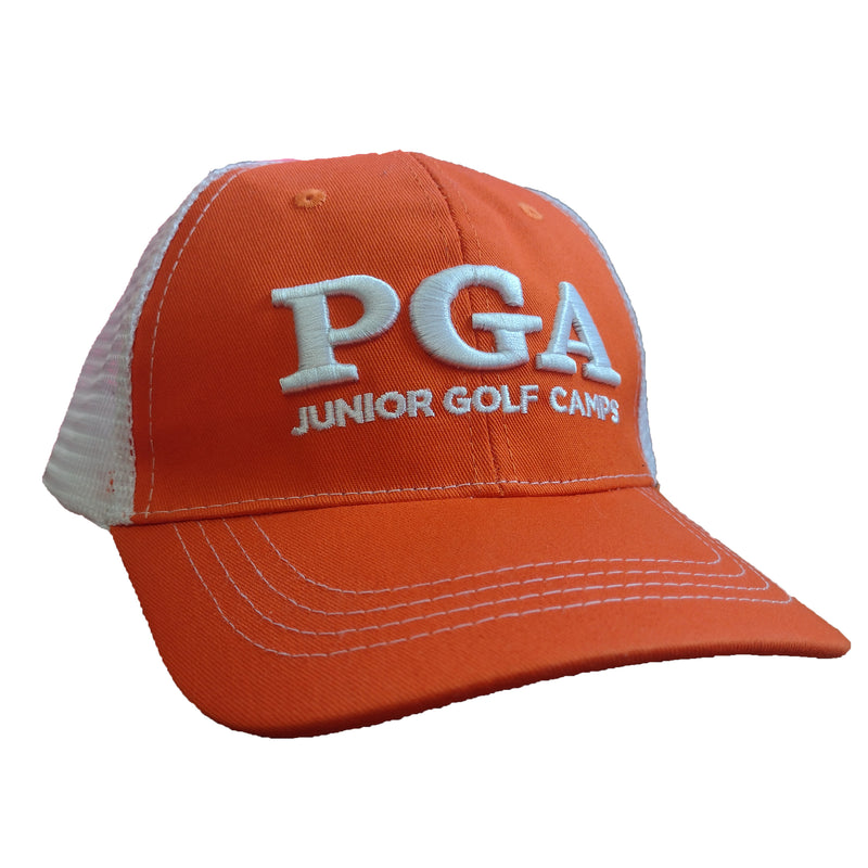 PGA Junior Golf Camp Trucker Hat - Orange (Old Logo)