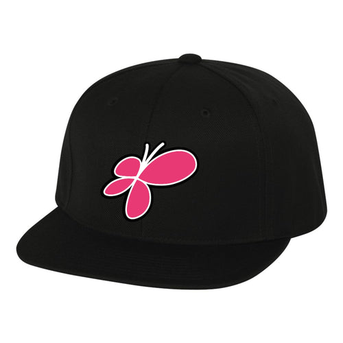 Pinnies Flatbill Hat Butterfly - Black