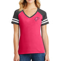 Pinnies V-Neck Butterfly - Heather Watermelon / Heather Charcoal