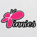 Pinnies Raglan Logo - Heather White/Vintage Pink