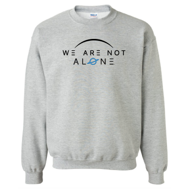 We Are Not Alone Crewneck Sweatshirt- Sport Grey
