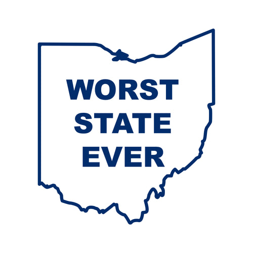 Ohio Worst State Ever Multipurpose Decal - Navy