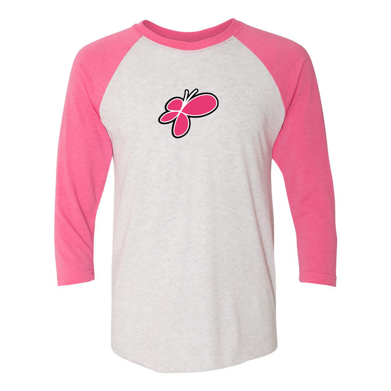 Pinnies Raglan Butterfly - Heather White/Vintage Pink