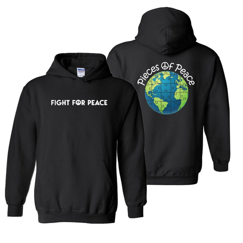 Fight For Peace Heavy Cotton Hoodie - Black