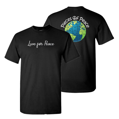 Live For Peace Unisex T-shirt - Black